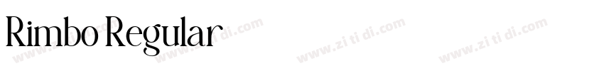 Rimbo Regular字体转换